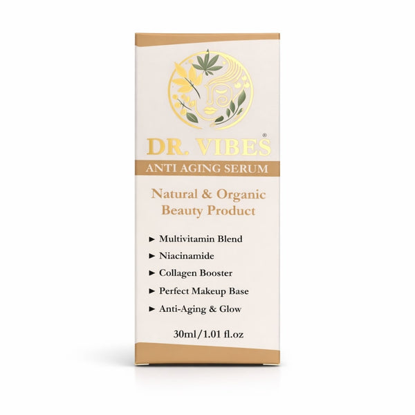 DrVibes Anti-Aging Serum bottle back label